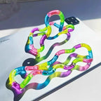 Twisting Rope Fidget Toy – Rainbow Knot Sensory Puzzle