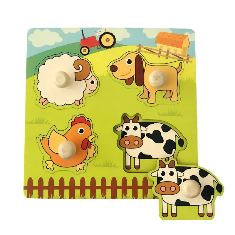 Wooden Montessori Puzzle – Baby Learning Board