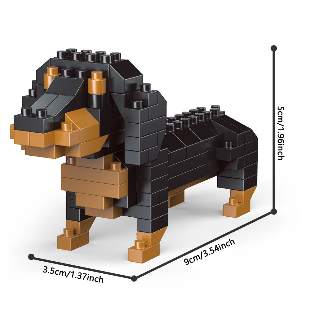 Mini Dachshund Building Blocks Toy for Kids & Adults