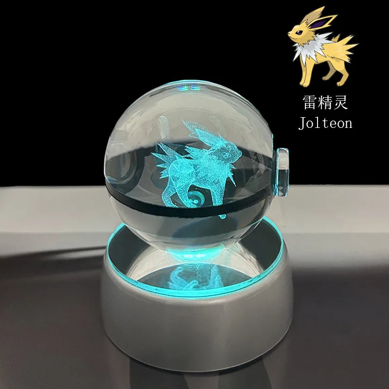 3D Crystal Ball Night Light – LED Decorative Display Lamp