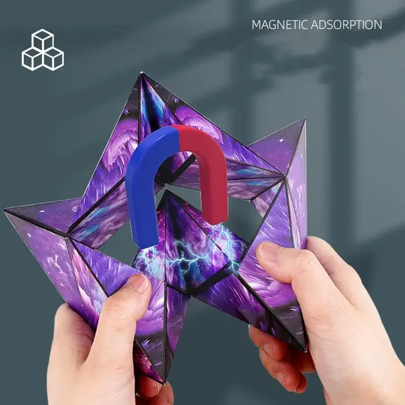 Magnetic Puzzle Cube – 3D Transformable Fidget Toy
