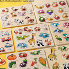 Montessori Shape Puzzle – Wooden Geometry Matching Board