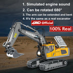 RC Excavator 4WD Construction Vehicle with Lights & Sound