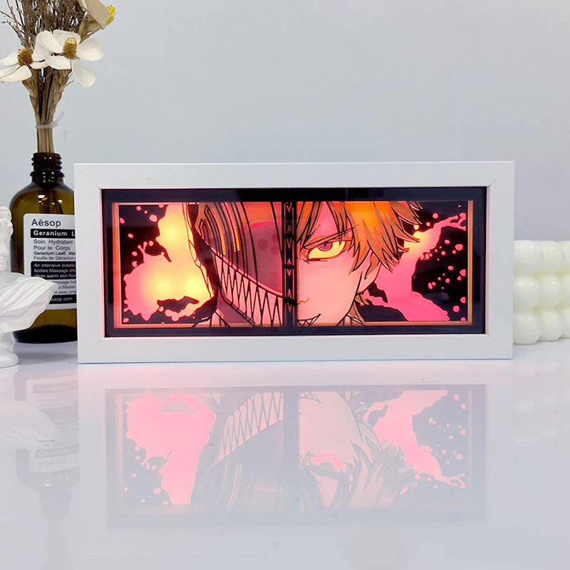 3D LED Shadow Box Light Paper Night Light Remote Control
