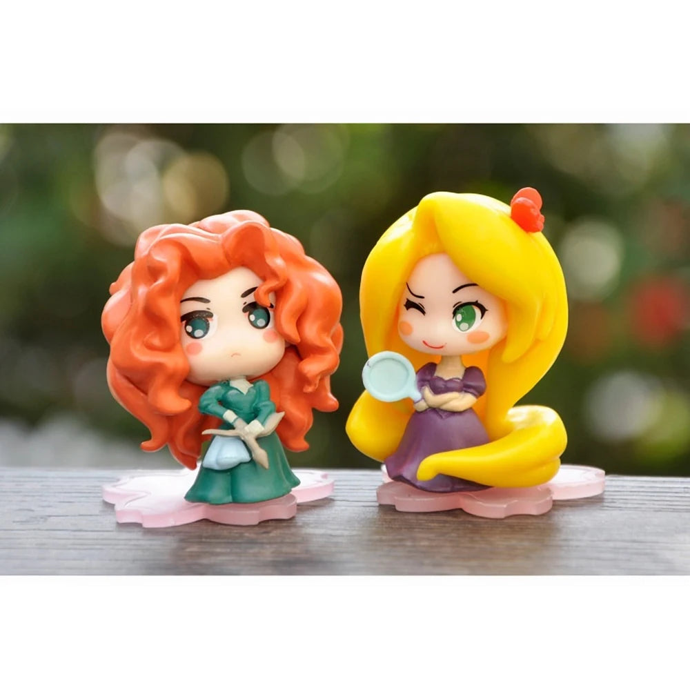 Princess Figurine Set 9 Pcs 6cm PVC Cake Ornaments