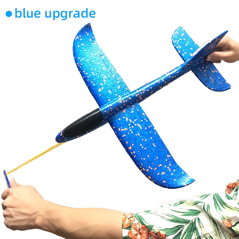 50/33CM Big Foam Plane Glider Hand Throw Airplane LED Inertial EPP Bubble Planes Outdoor Launch Kids Toys for Children Boys Gift