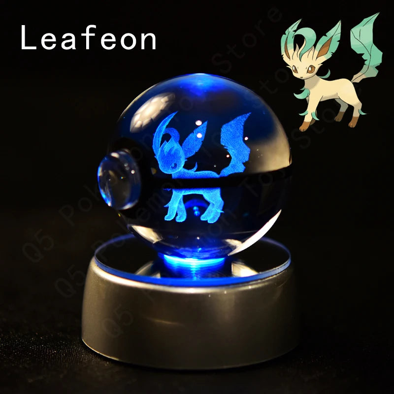 3D Crystal Ball Night Light – Glass LED Display Lamp