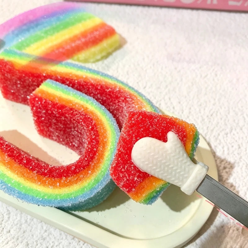 Rainbow Strip Squeeze Toy – Stretchy Sensory Fidget Stress Ball