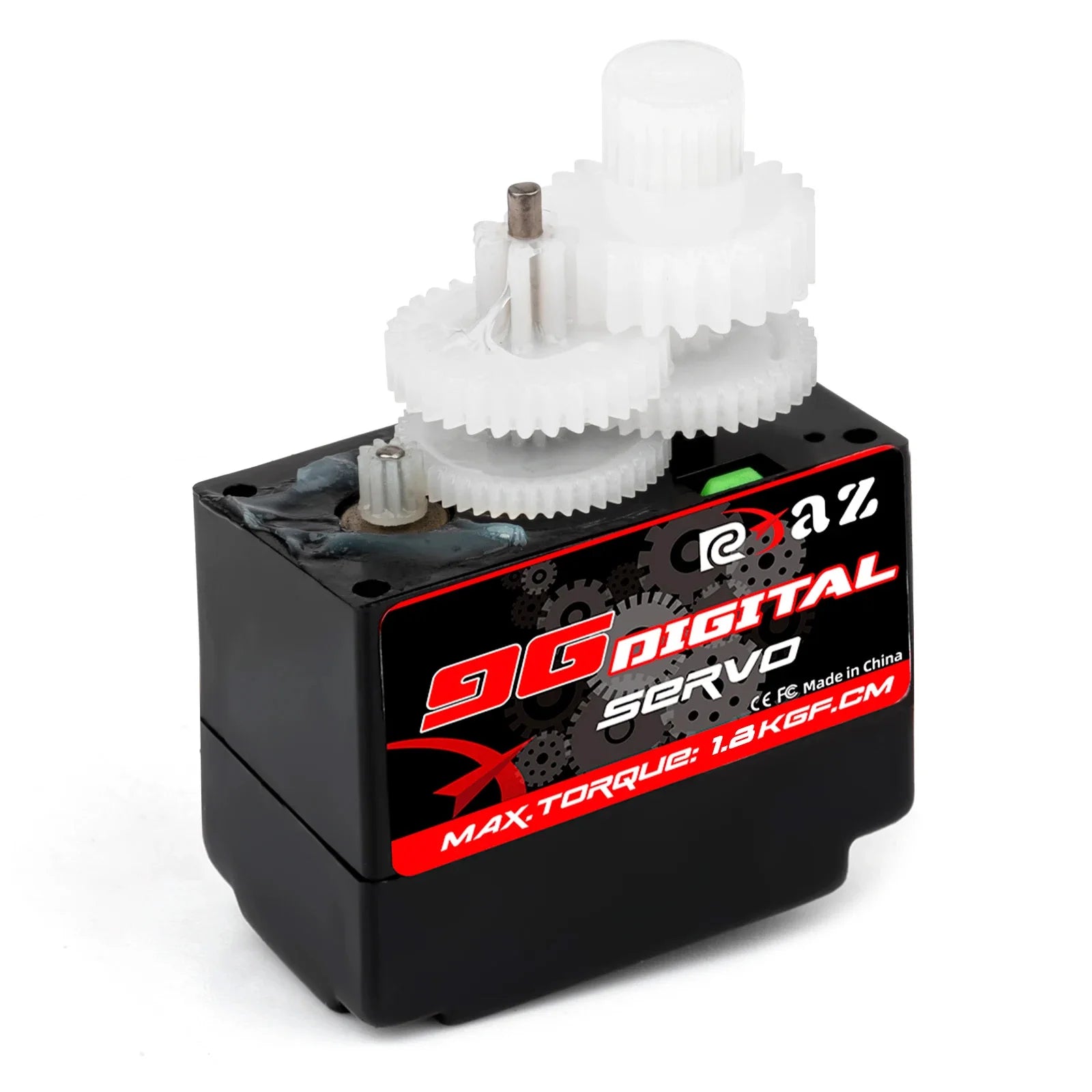 RCXAZ 9g Plastic/Iron/Copper Gear 1.6KG Digital Servo for RC Fixed-Wing Airplane Robot Car Boat Duct Plane Small Servo Motor