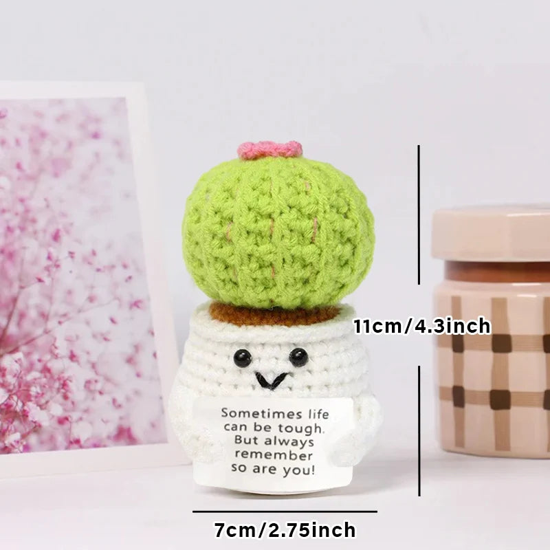 Custom Crochet Dolls Handmade Pocket Hug Animal Positive Plant Bespoke Unique Knitted Doll Plush Toy Gift for The One I Love