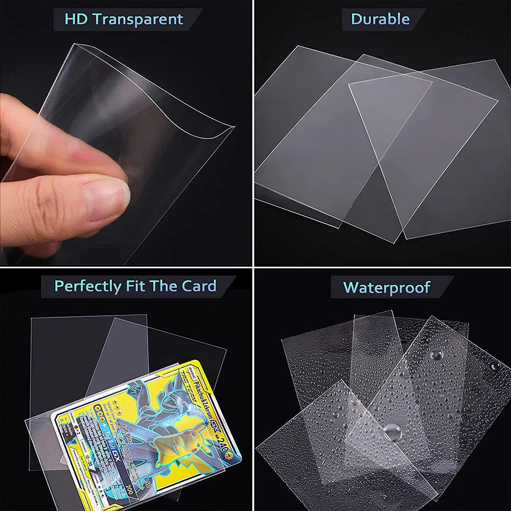 Trading Card Sleeves – 100 Pack Clear PVC Protectors