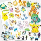 3PCS Pokemon Temporary Tattoo Stickers Children Pikachu Sticker Funny Cartoon Girls Christmas Birthday Gift Reward Toy