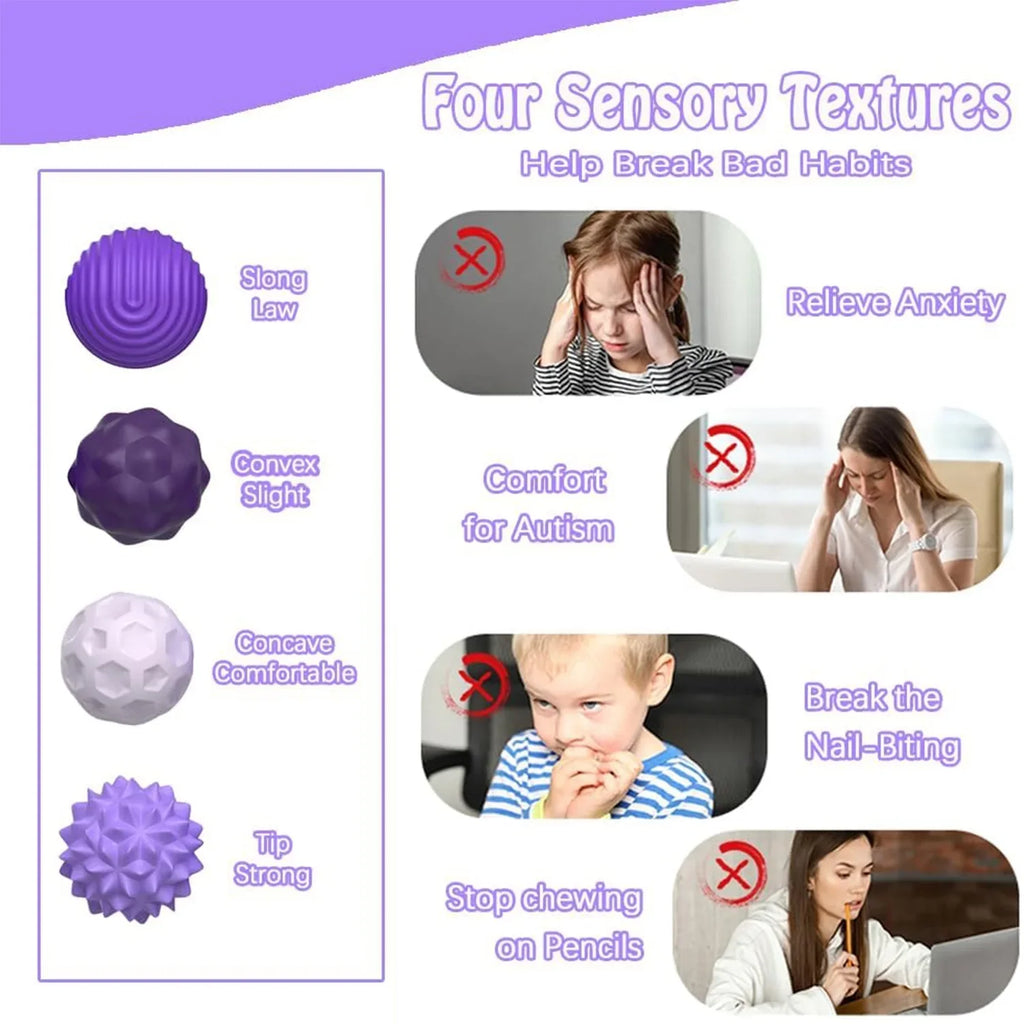 Magnetic Sensory Fidget Balls – Silicone Quiet Fidget Toy