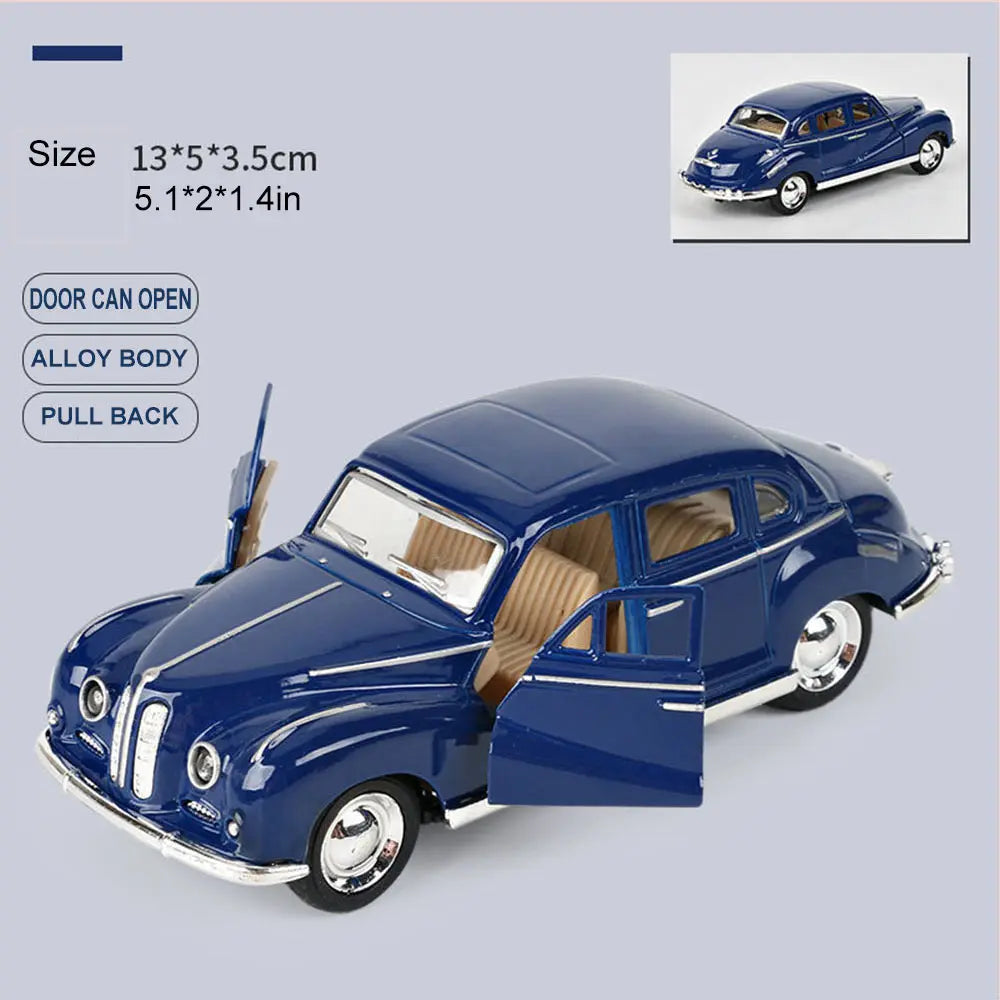 1:32 Diecast Car – Vintage Pull Back Miniature Vehicle