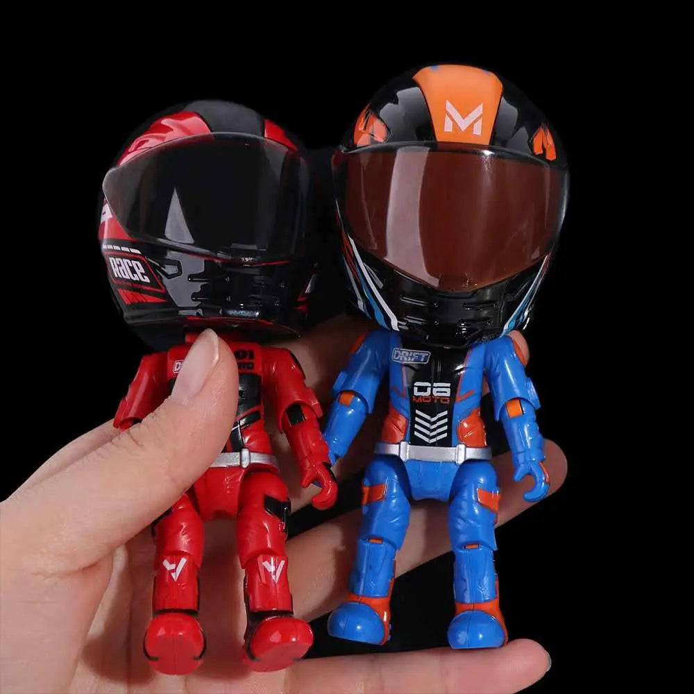 12cm Motorcycle Rider Action Figure Transforming Toy
