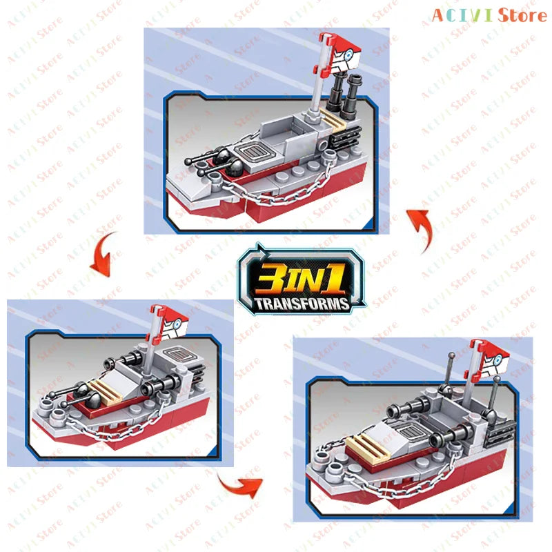 Ship Building Blocks Set – Ship & Aircraft Model Construction Kit