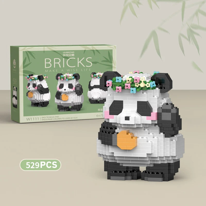 Panda Building Blocks – Mini Animal DIY Set