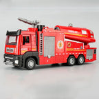 1:32 Fire Truck Toy – Diecast Ladder Model with Sound & Light