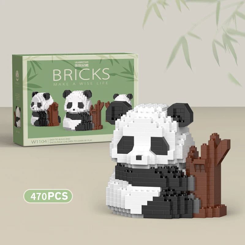 Panda Building Blocks – Mini Animal DIY Set