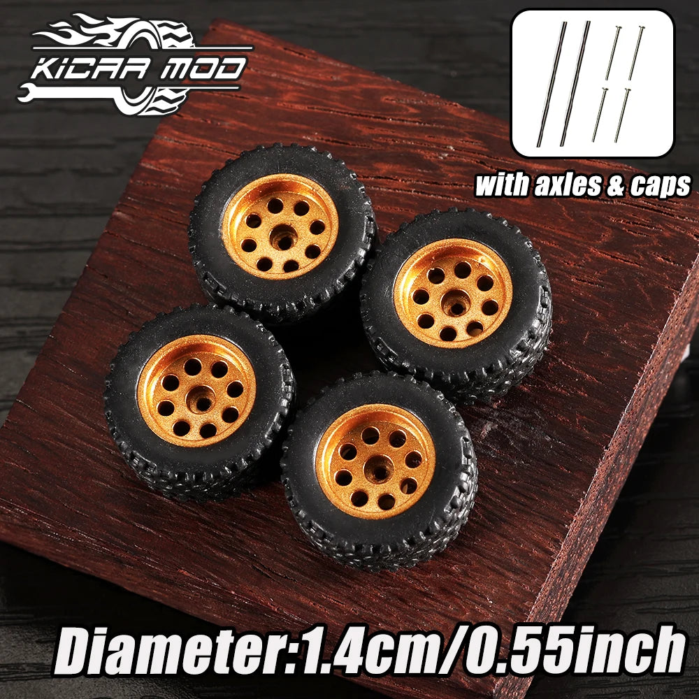 1:64 Model Car Wheels – Off-Road Rivet Tire Set