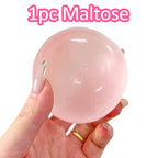 Blue Maltose Squishy Toy – Transparent Mochi Fidget Ball