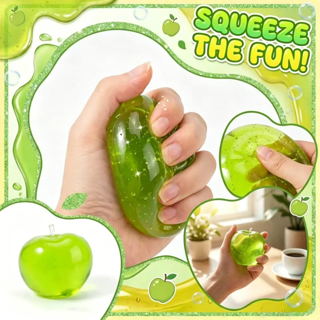 Apple Squishy Fidget Toy – Slow Rising Fruit Squeeze Toy