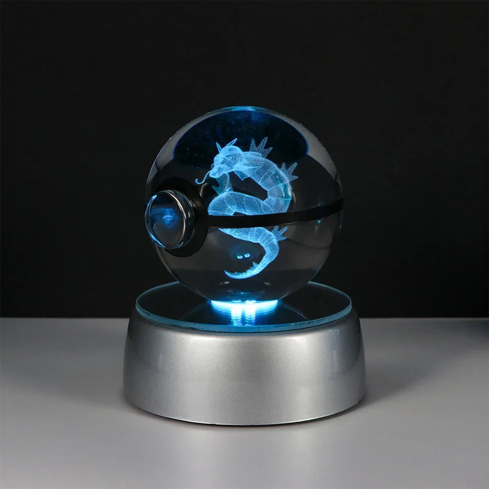 3D Crystal Ball Night Light – LED Decorative Display Lamp