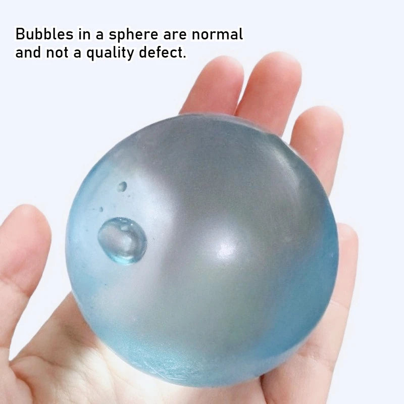 Blue Maltose Squishy Toy – Transparent Mochi Fidget Ball