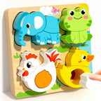 Wooden Shape Sorting Toy – Montessori Color Matching Puzzle