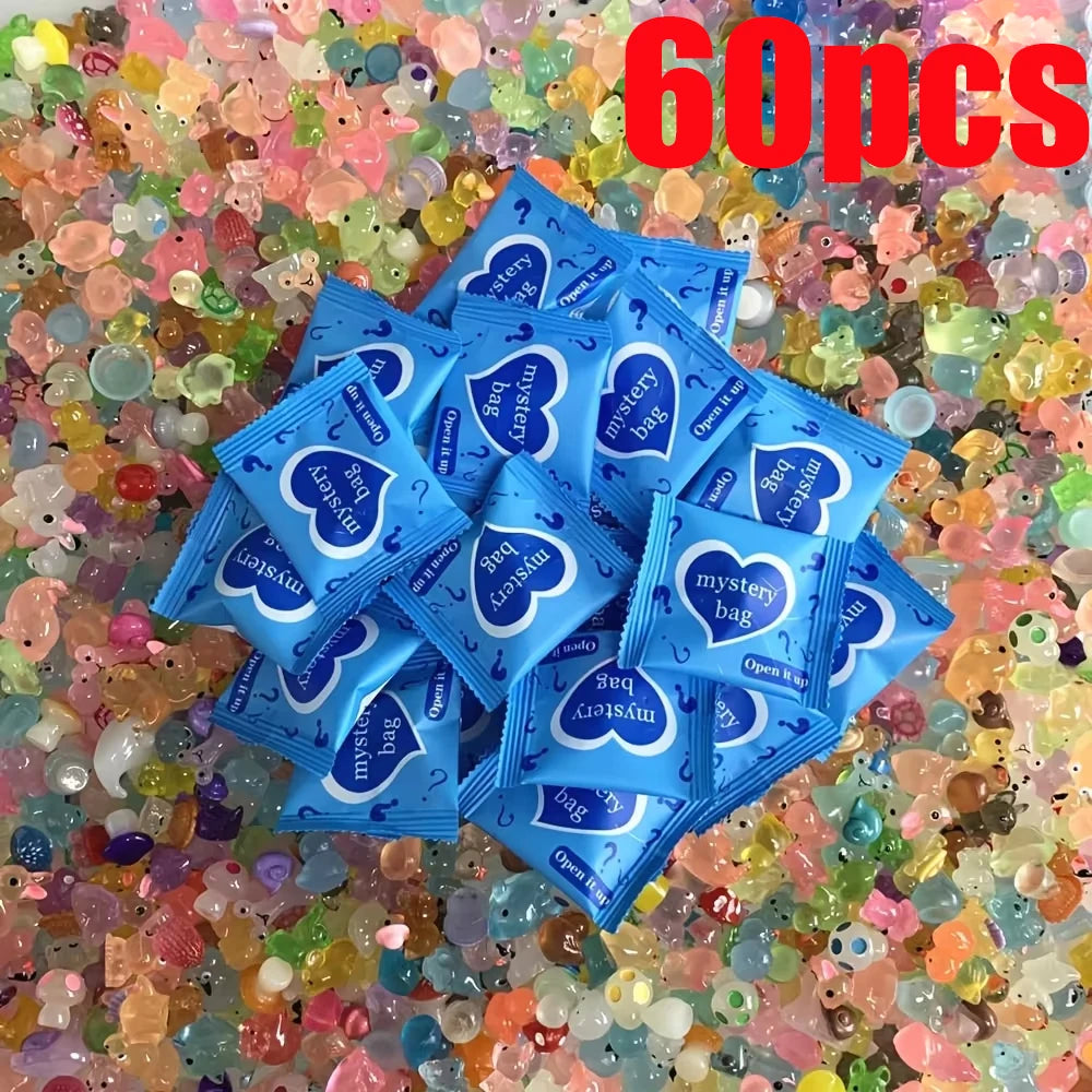 Mini Animal Figurines – 60-Piece Glow in the Dark Resin Set
