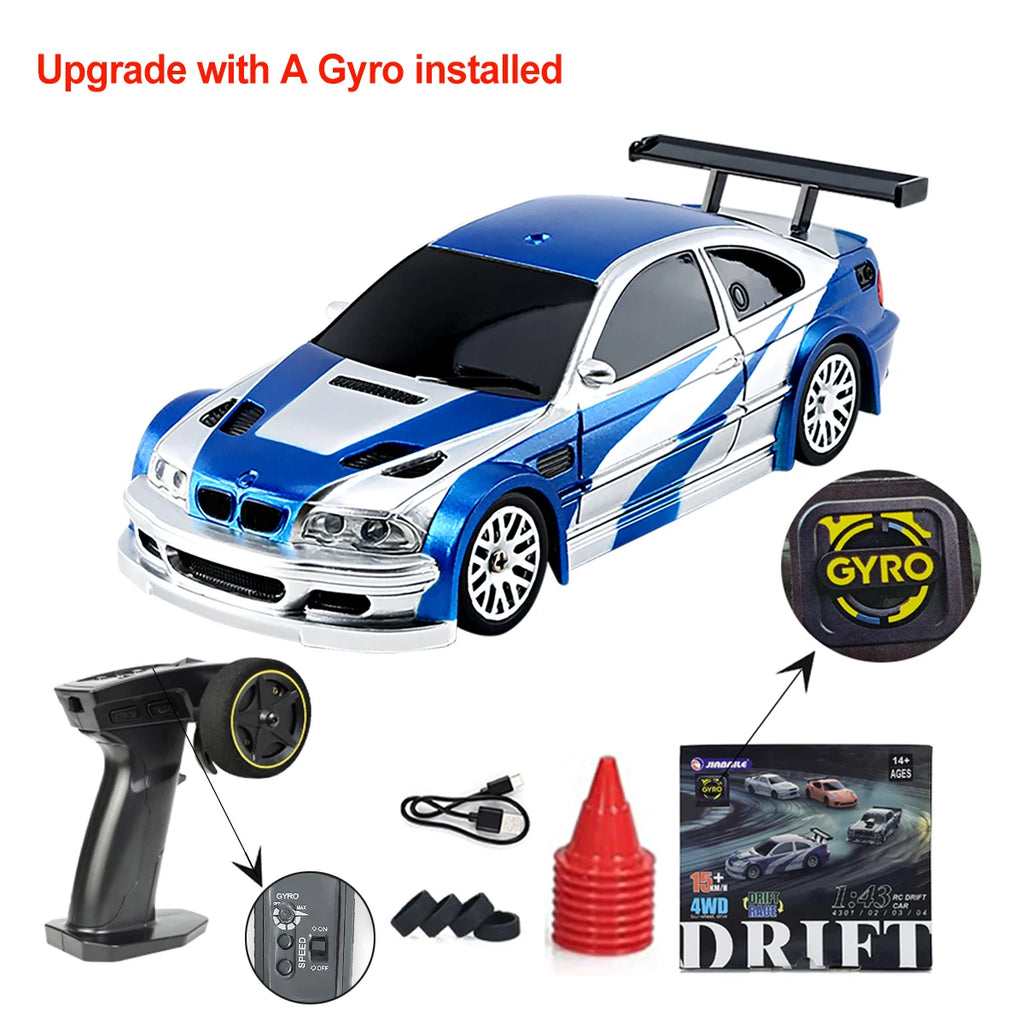 1:43 RC Drift Car 4WD with Gyro & 2.4GHz Control