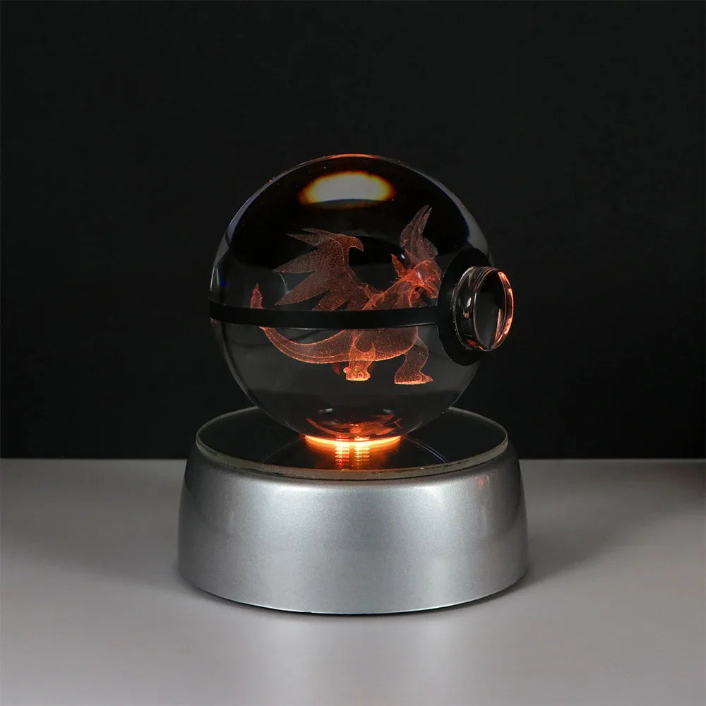 3D Crystal Ball Night Light – LED Decorative Display Lamp