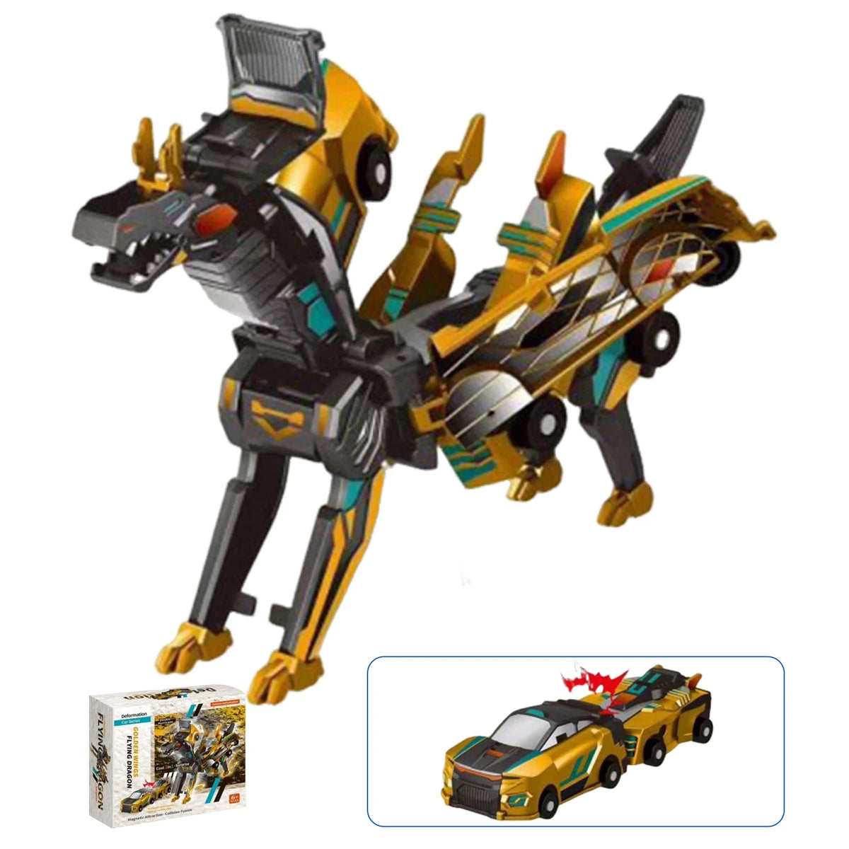 Transforming Car Toy – 2 in 1 Magnetic DIY Vehicle