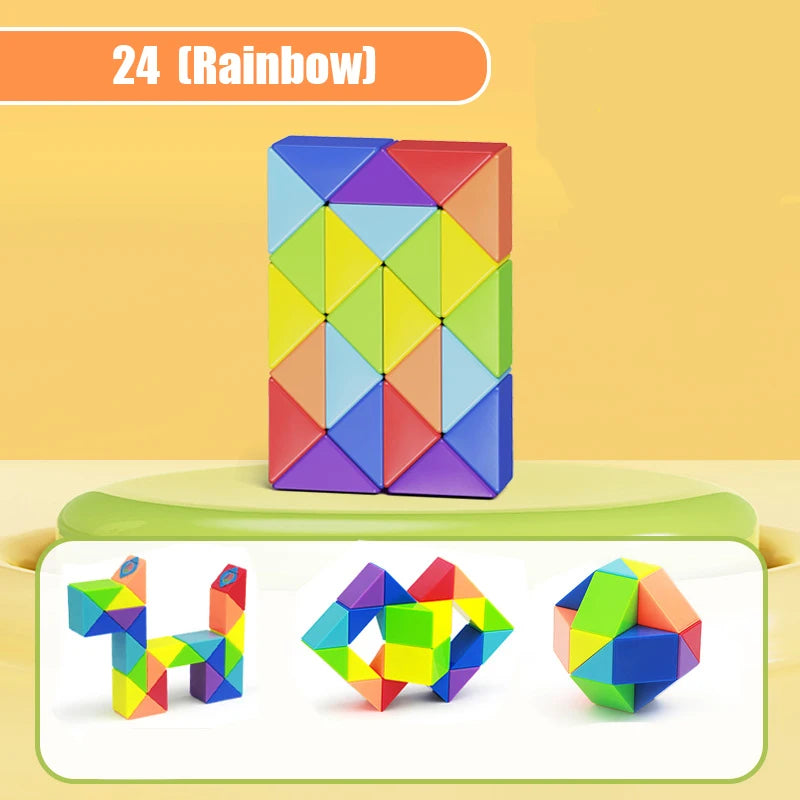 Magic Snake Puzzle Rainbow Transformable Fidget Toy