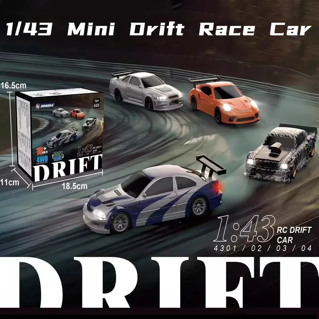 RC Drift Car 1:43 4WD Mini Remote Control Racing Car