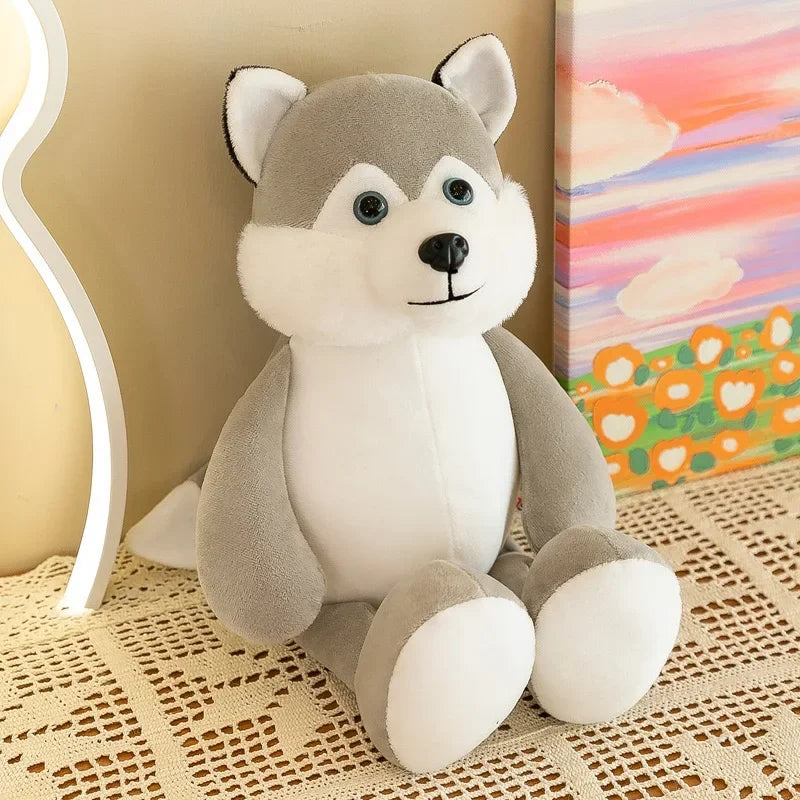 25CM Kawaii Jungle Animal Plush Toys Forest Animal Plush Dog Zebra Elephant Lion Fox Giraffe Children's Toys Doll Birthday Gift