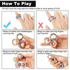 Magnetic Fidget Rings – 3PCS Rotating Sensory Spinner Toy