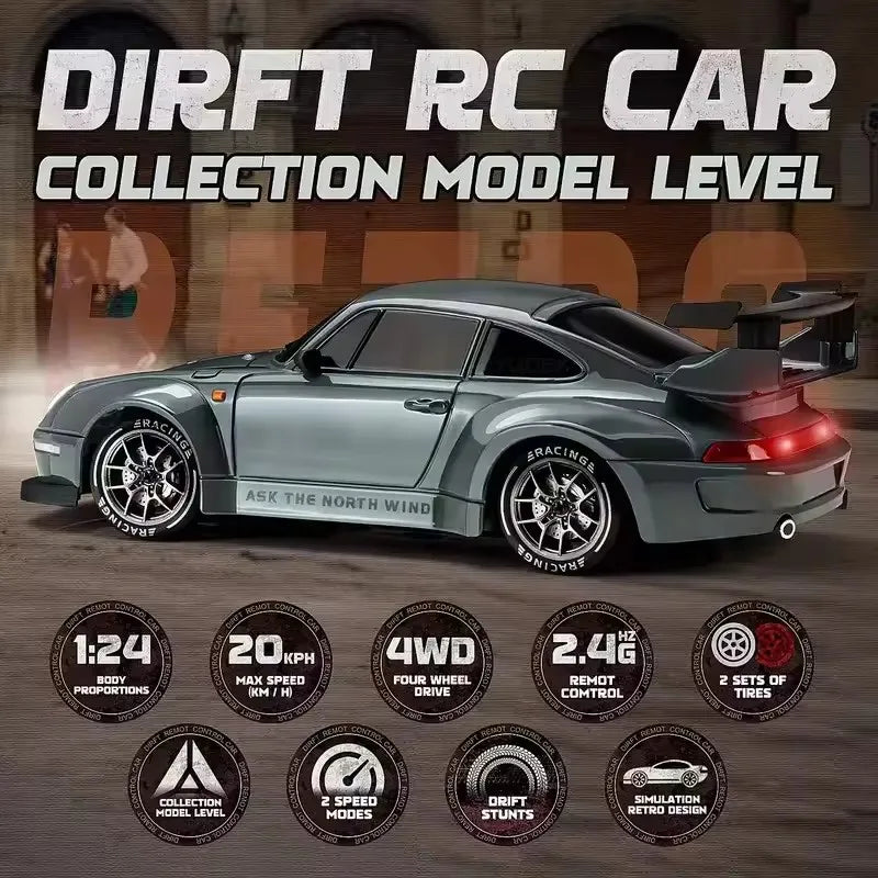 RC Drift Car 1:24 4WD High Speed Remote Control Racing Car