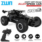 Remote Control Car 1:16 2WD Off-Road Climbing Vehicle with LED Lights
