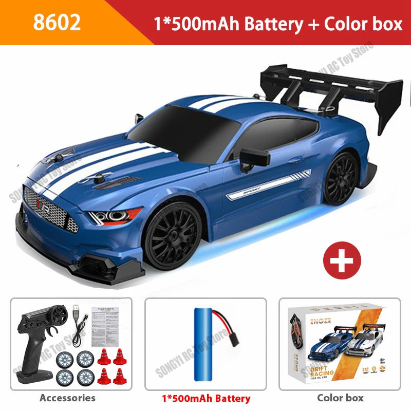 RC Drift Car 4WD Remote Control Car with LED Lights, 2.4GHz
