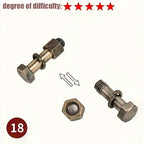 Metal Brain Teaser Puzzle – Challenging 3D Geometric Game