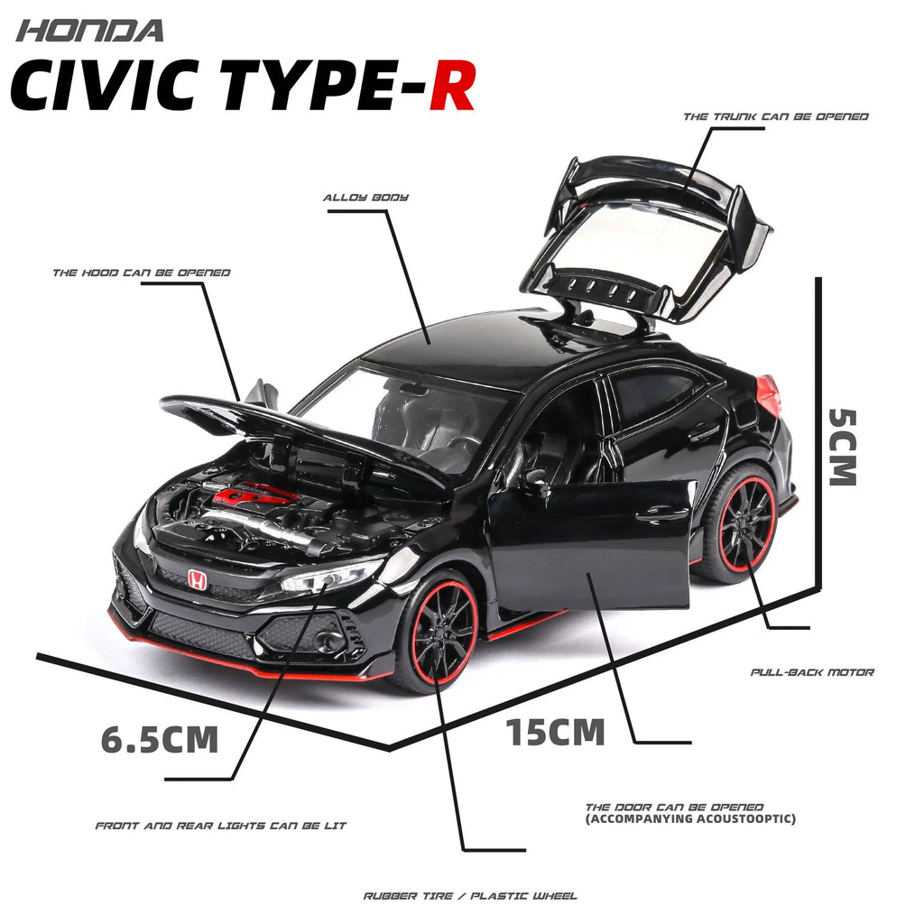 1:32 Diecast Toy Car – Pull Back Model with Sound & Light