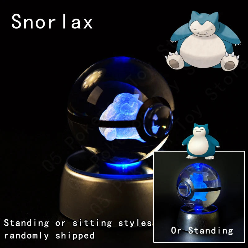 3D Crystal Ball Night Light – LED Glass Decorative Lamp