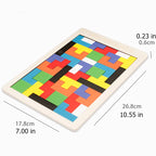 Wooden Tangram Puzzle – Colorful Geometric Shape Learning Toy