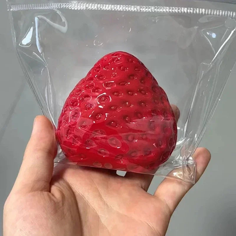 Strawberry Squeeze Fidget – Soft Slow-Rising Fruit Toy