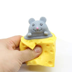 Mouse Cheese Fidget Toy – Pop Up Squeeze Toy