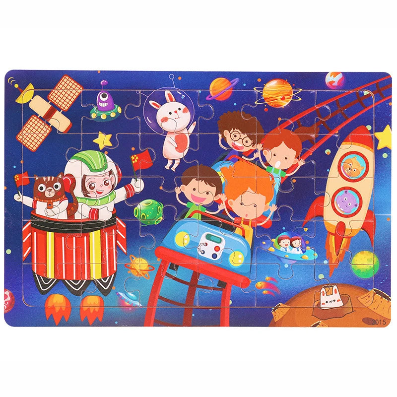 Wooden Jigsaw Puzzle – 30-Piece Animal Toy