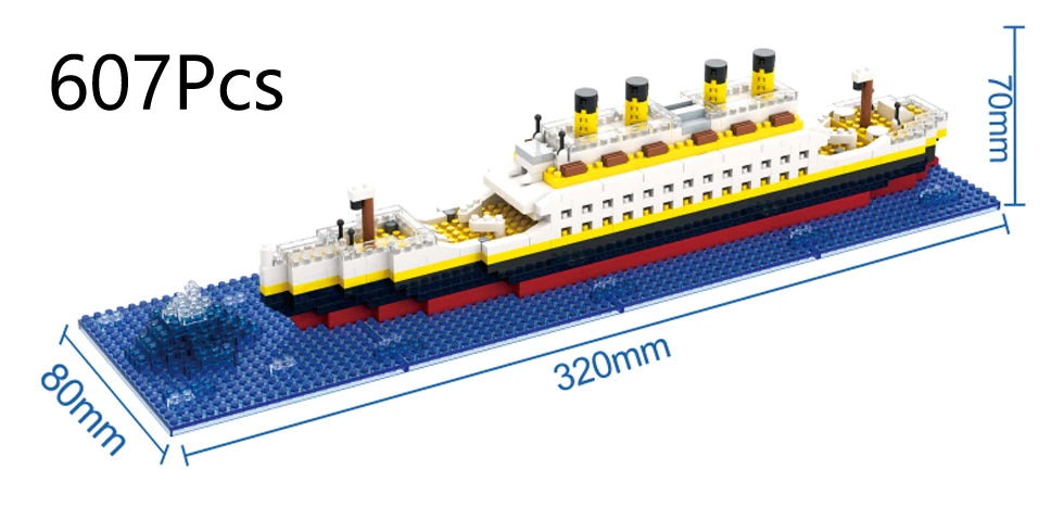 Cruise Ship Building Blocks – Mini DIY Model Building Kit