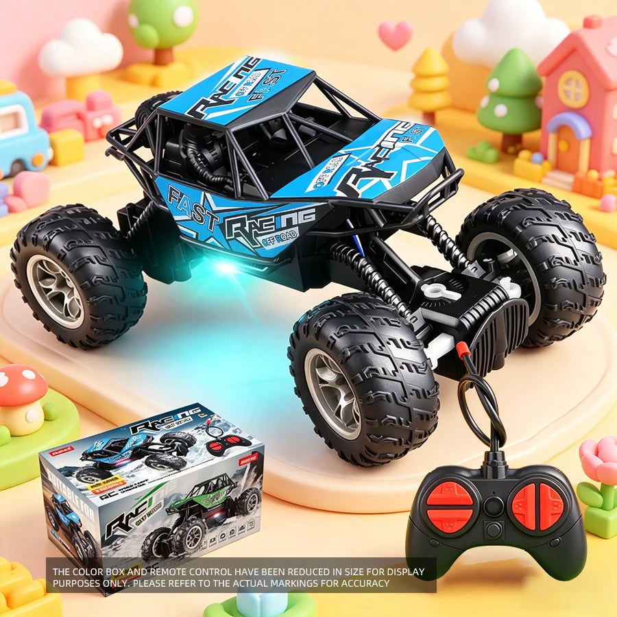 Remote Control Off-Road Car with Lights 4-Way RC Climbing Toy