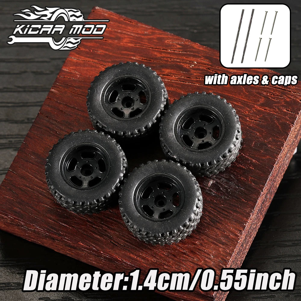 1:64 Model Car Wheels – Off-Road Rivet Tire Set